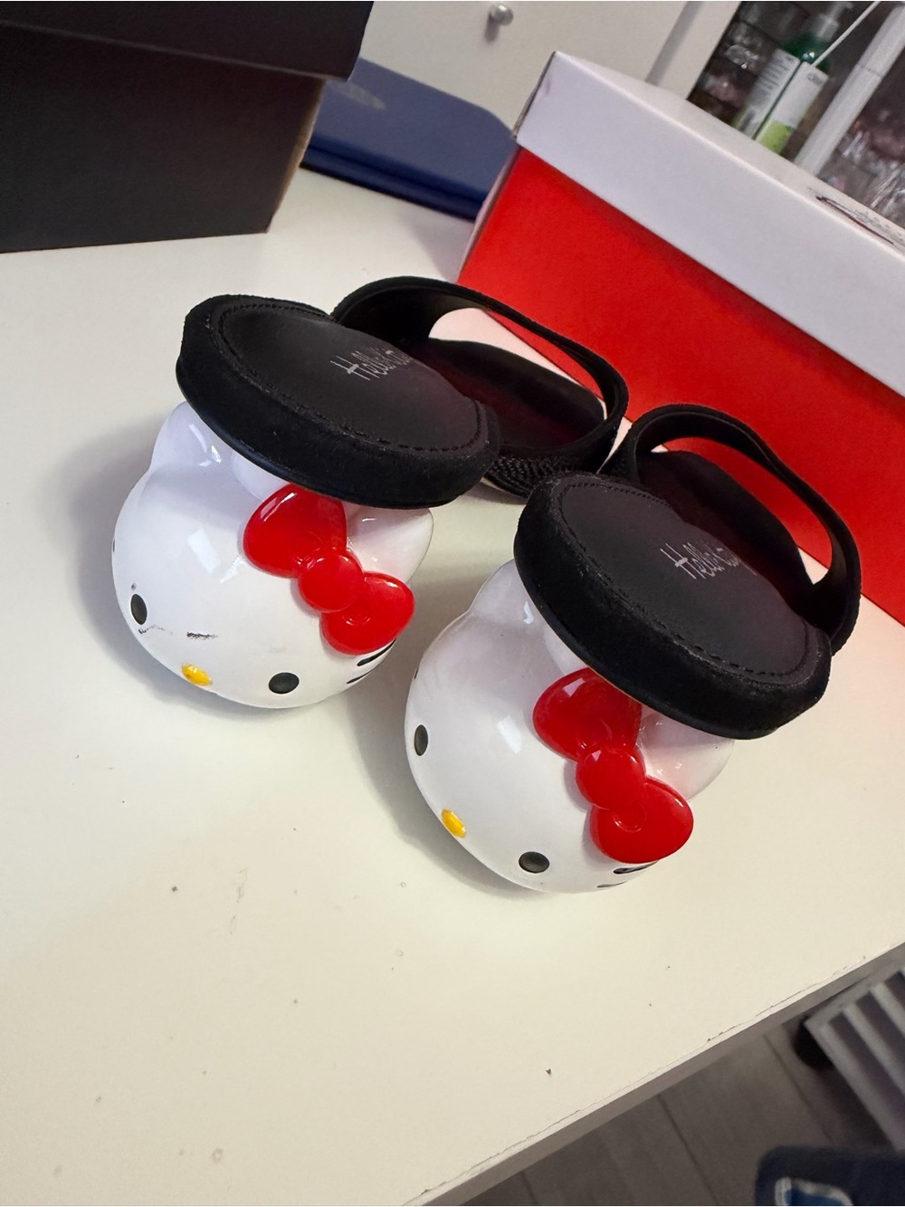 Katy Perry Collections Black Hello Kitty Embellished Slide Mules - Picture 3 of 4